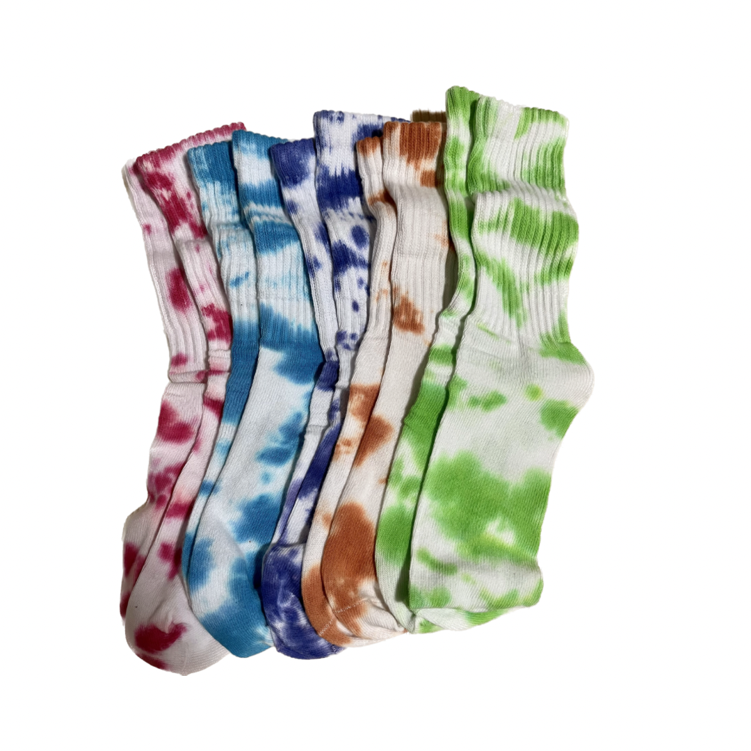 TIE-DYE SLOUCH SOCKS